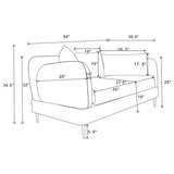 Jade - 2 Piece Chenille Upholstered Sofa Set