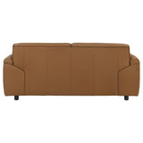 Buxton - Top Grain Leather Upholstered Loveseat