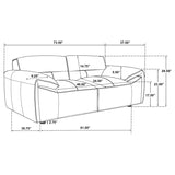 Buxton - Top Grain Leather Upholstered Loveseat