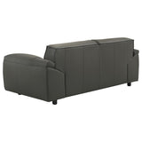 Buxton - Top Grain Leather Upholstered Loveseat
