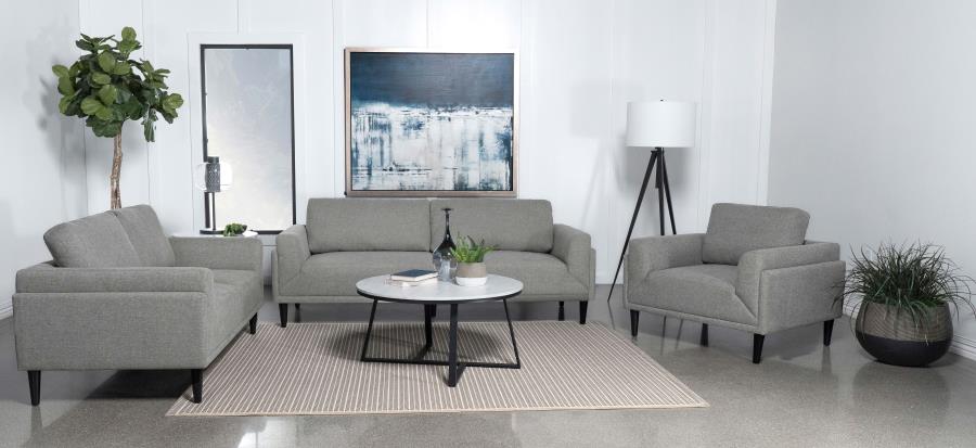 Rilynn Upholstered Track Arm Loveseat Grey