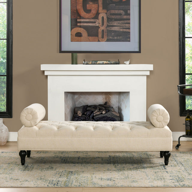 Lewis Bolster - Arm Entryway Bench by Jennifer Taylor Home | Bel Furniture