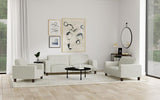 Deerhurst - Upholstered Track Arm Tufted Accent Chair - Greige