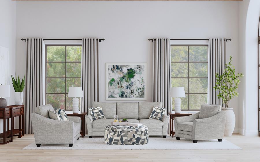 Tomkins - Boucle Upholstered Loveseat - Light Gray