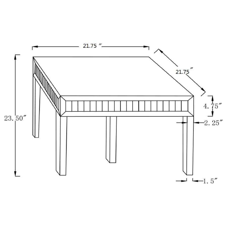 Whitfield - Square End Table - Silver