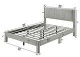 Lucia Full Bed Light Grey / Pink