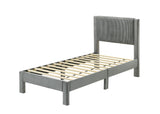 Lucia Full Bed Light Grey / Pink