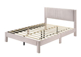 Lucia Full Bed Light Grey / Pink
