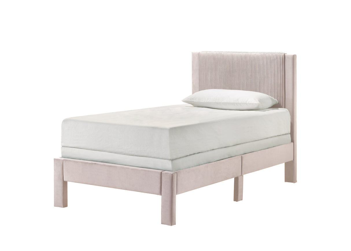 Lucia Full Bed Light Grey / Pink
