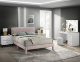 Lucia Full Bed Light Grey / Pink