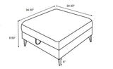 Clint Square Upholstered Tufted Storage Ottoman Aloe