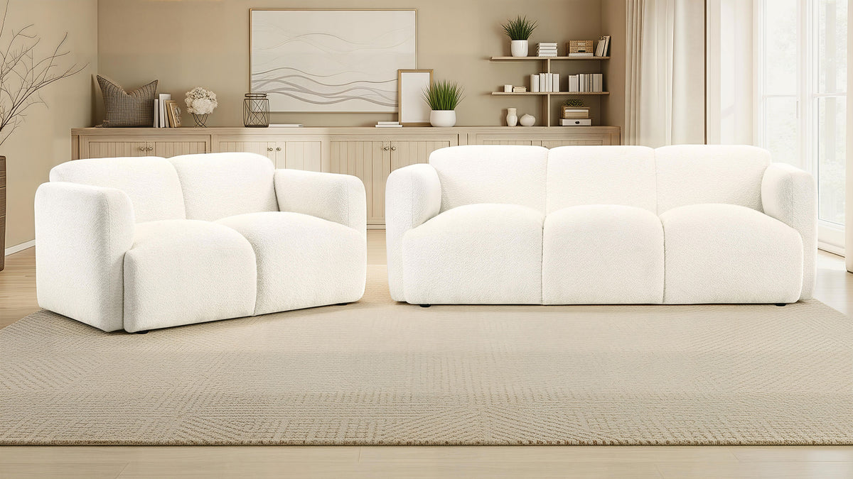 Dorset - Upholstered Round Track Arm Sofa Set