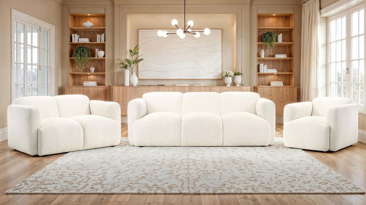 Dorset - Upholstered Round Track Arm Sofa Set