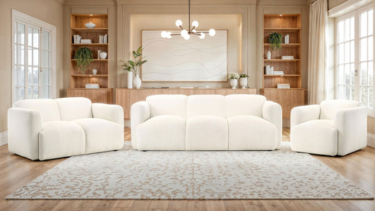 Dorset - Upholstered Round Track Arm Sofa Set