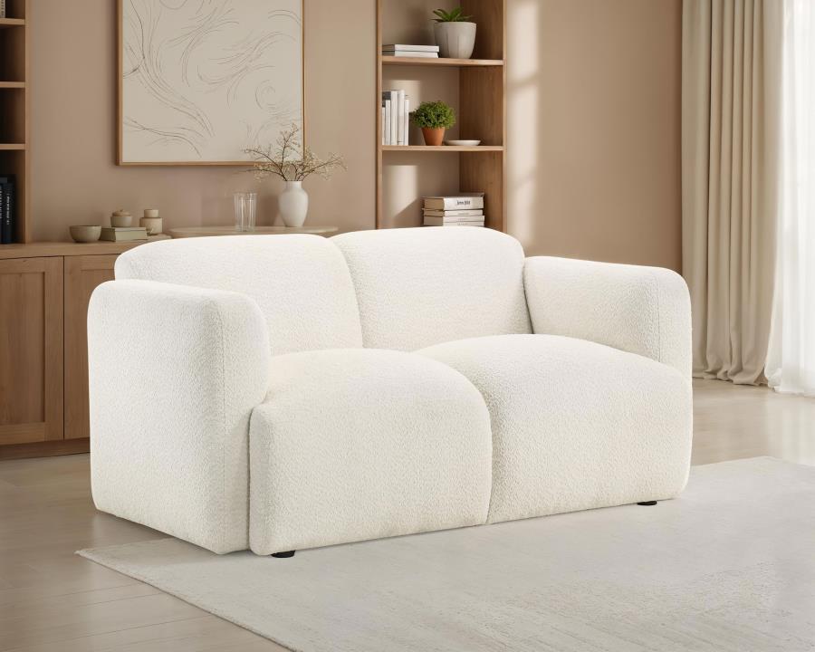 Dorset - Fabric Upholstered Round Track Arm Loveseat