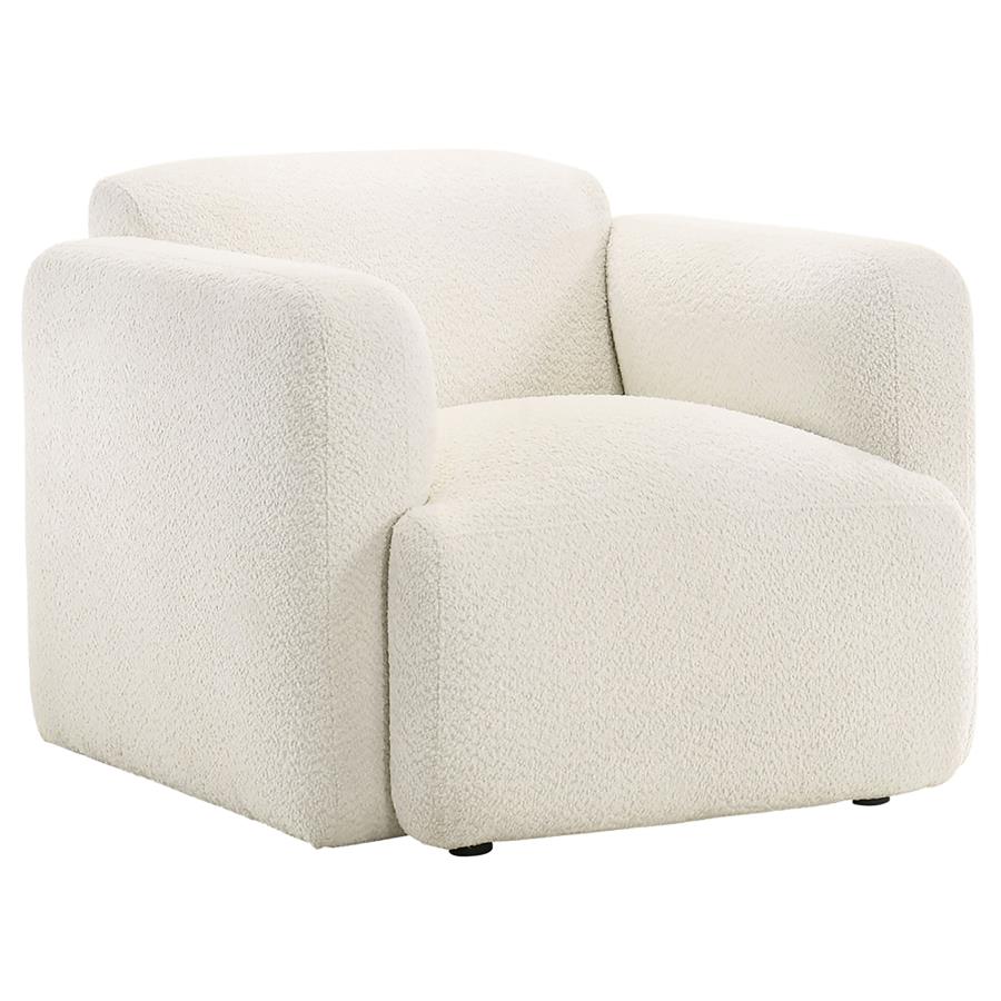 Dorset Fabric Upholstered Round Track Arm Accent Chair