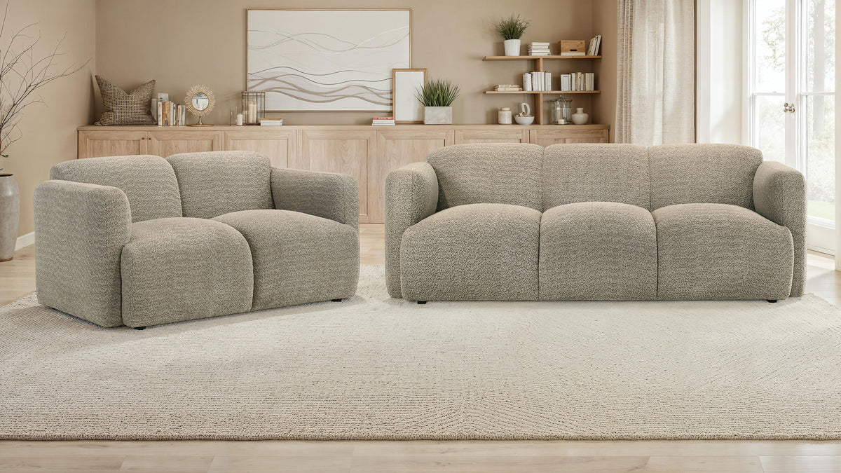 Dorset - Upholstered Round Track Arm Sofa Set