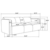 Dorset - Upholstered Round Track Arm Sofa Set