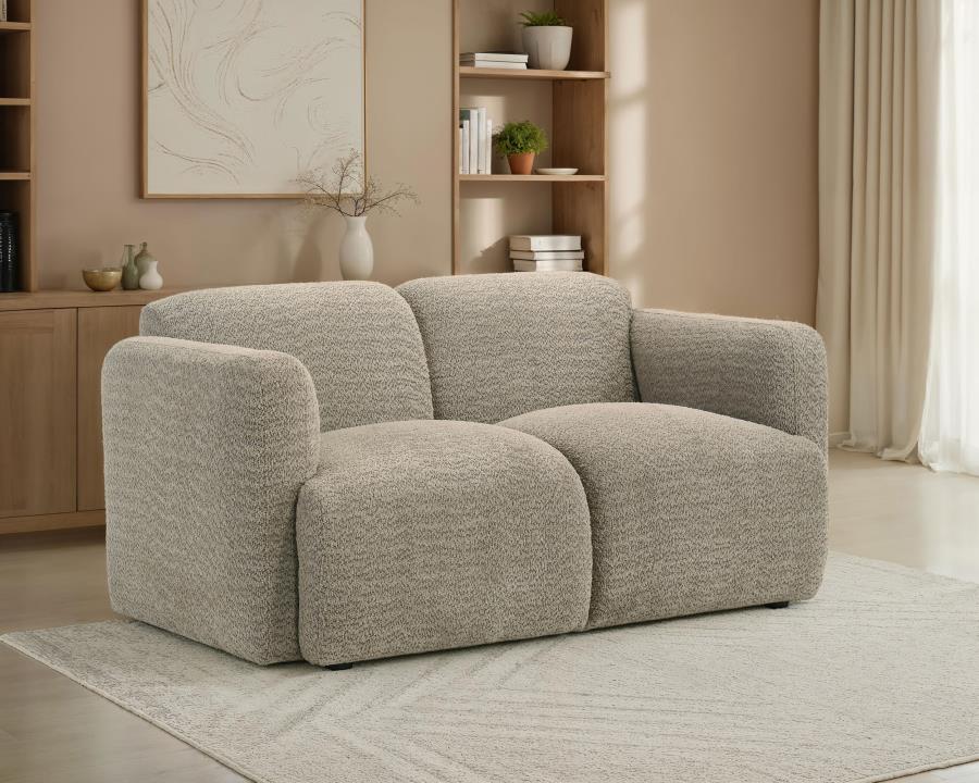 Dorset - Fabric Upholstered Round Track Arm Loveseat
