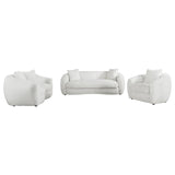 Isabella - Faux Sheepskin Upholstered Sofa Set
