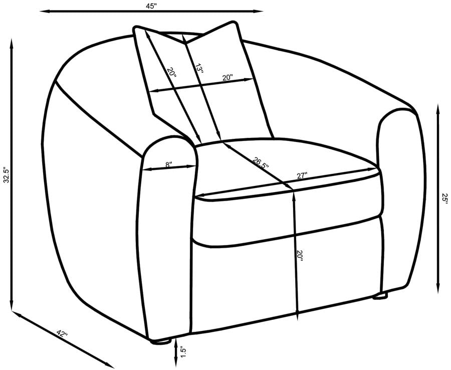 Isabella - Faux Sheepskin Upholstered Sofa Set
