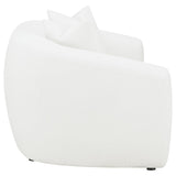 Isabella - Faux Sheepskin Upholstered Loveseat Natural - Ivory