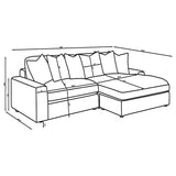 Blaine - Upholstered Reversible Chaise Sectional Sofa