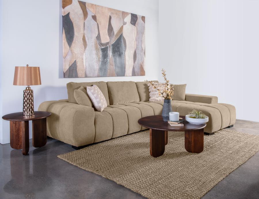Octavia Upholstered Sectional Chaise Sofa - Thumbnail 4