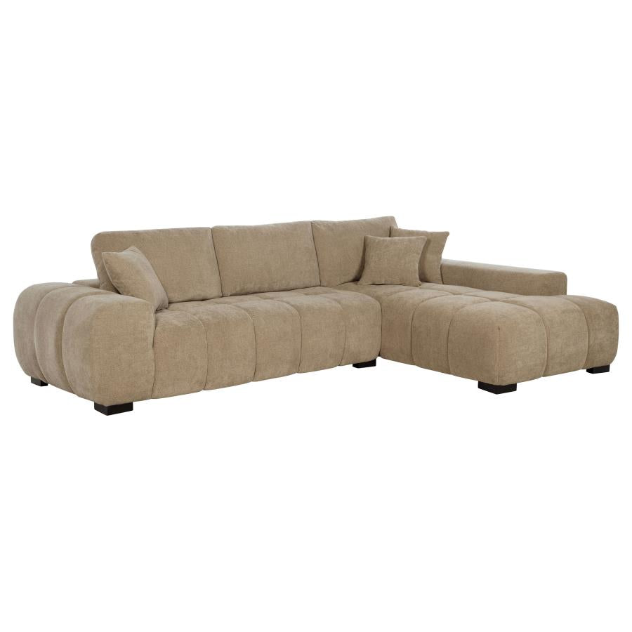 Octavia Upholstered Sectional Chaise Sofa - Thumbnail 2