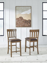 Urbinforte - Upholstered Barstool (Set of 2) - Light Brown - view 3