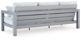 Hurley Park - 4 Pc. - Outdoor Sofa, 2 Lounge Chairs And Coffee Table - Gray