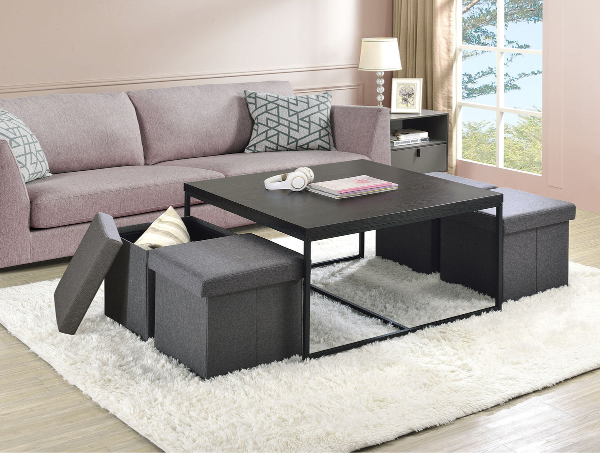 Caitlin - Wood Grain 5 Piece Coffee Table (Set of 5) by Lilola Home | Bel Furniture