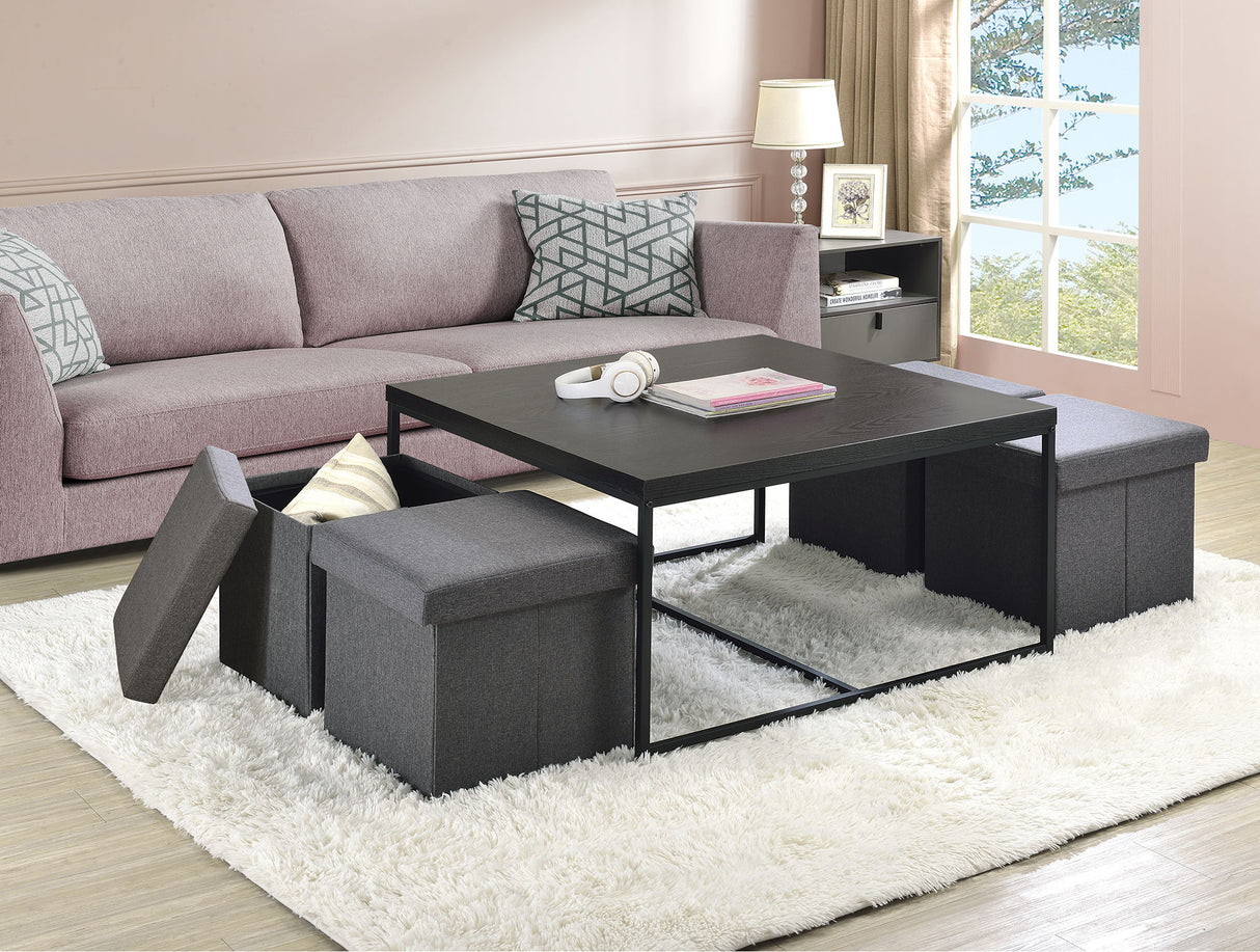 Caitlin - Wood Grain 5 Piece Coffee Table (Set of 5) by Lilola Home | Bel Furniture