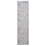Payas - 2' X 8' Traditional Runner Rug - Ivory / Gray