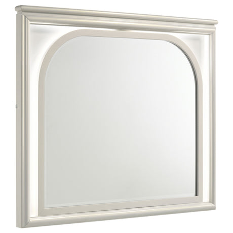 Olivia - LED Dresser Mirror - Pearl White by Coaster Fine Furniture | Bel Furniture