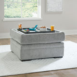 Casselbury - Cement - Ottoman With Storage by Signature Design by Ashley® | Bel Furniture