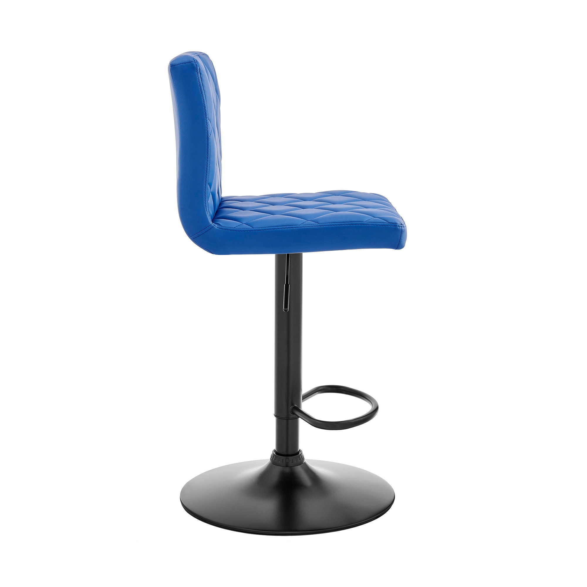 Swivel Low Back Adjustable Height Bar Chair - Blue / Black