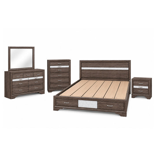 Ryder - 5 Piece Bedroom Set With Drawer Footboard