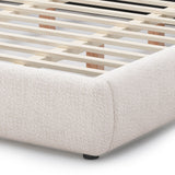 Upholstered Platform Bed Frame With Oversized Plush Pillow Headboard