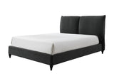 Jenn King Boucle Bed - Charcoal