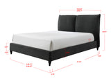 Jenn King Boucle Bed - Charcoal