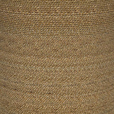 Halden - Round Woven Seagrass Accent Side Table - Light Brown