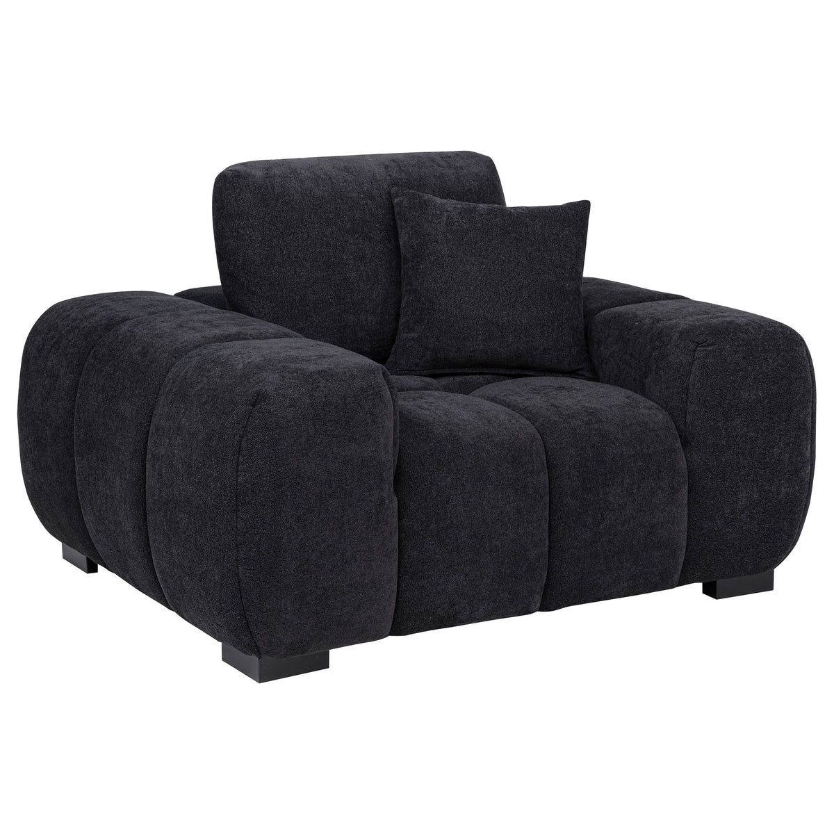 Octavia - Fabric Upholstered Track Arm Accent Chair