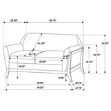 Vaughn - Fabric Upholstered Flared Arm Loveseat - Gray