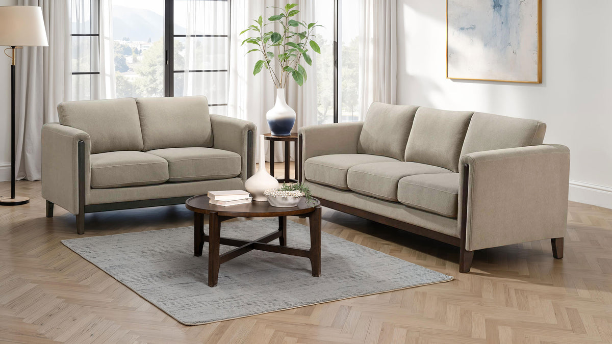 Islington - Upholstered Panel Arm Sofa Set