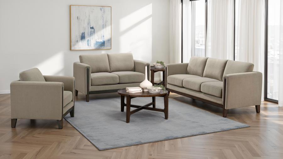 Islington - Upholstered Panel Arm Sofa Set