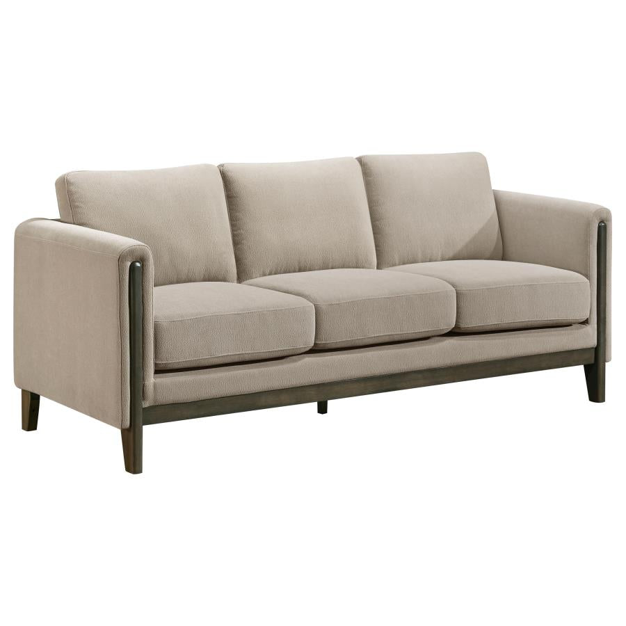 Islington - Fabric Upholstered Panel Arm Sofa - Taupe