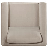 Islington - Fabric Upholstered Panel Arm Accent Chair - Taupe