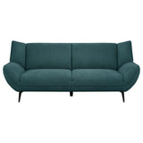 Acton Upholstered Flared Arm Sofa Set Teal Blue