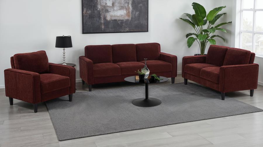 Ruth - Upholstered Track Arm Sofa Set